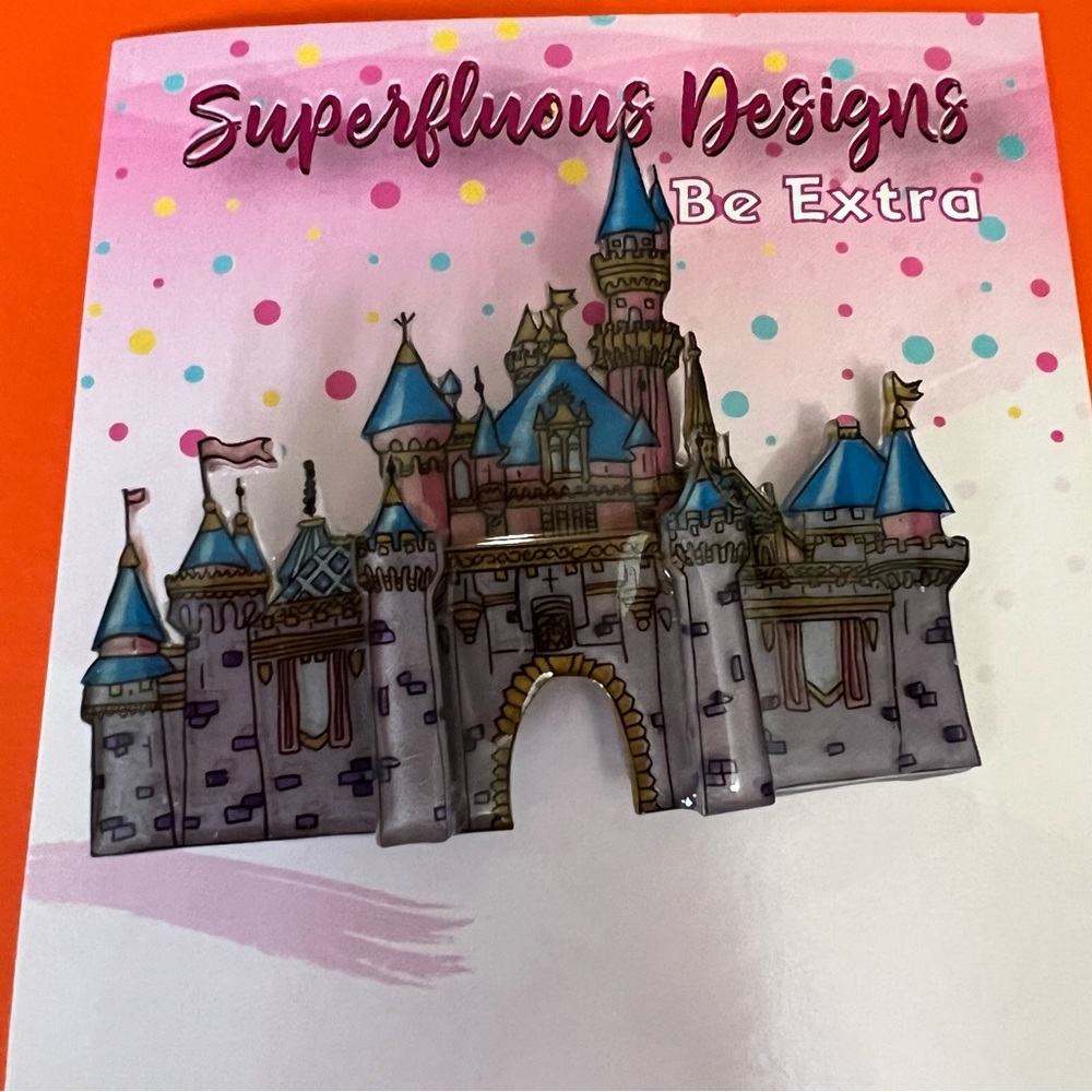 Superfluous Designs Castle brooch.